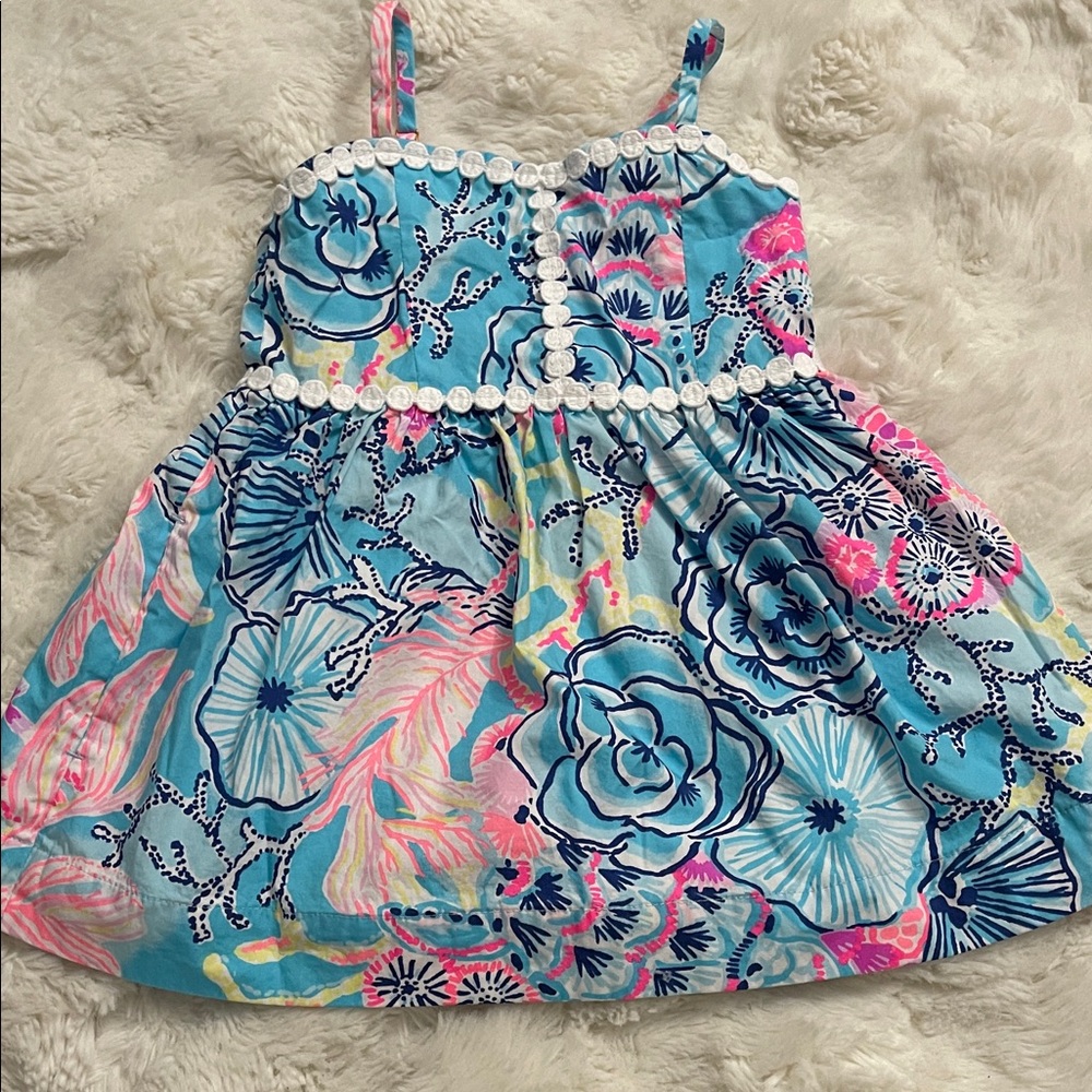 Lilly Pulitzer Pink and Blue Floral Dress